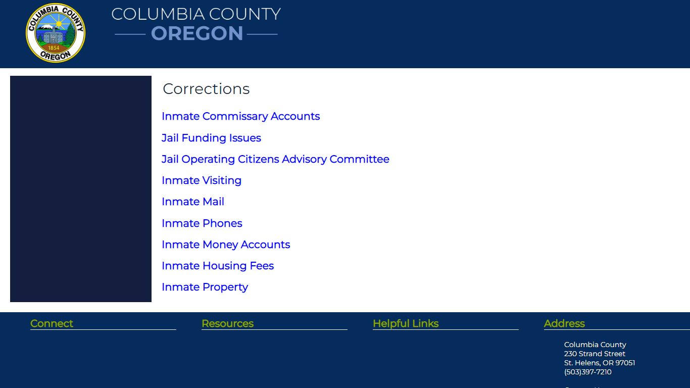 Columbia County, Oregon Official Website - Corrections